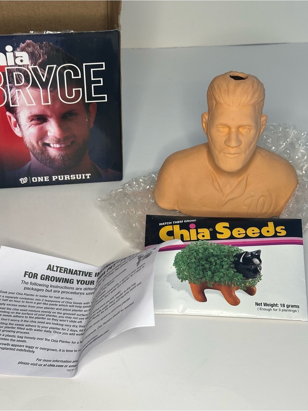 Bryce Harper Chia Pet Washington Nationals #34 MVP Promotional Giveaway 2016 NEW